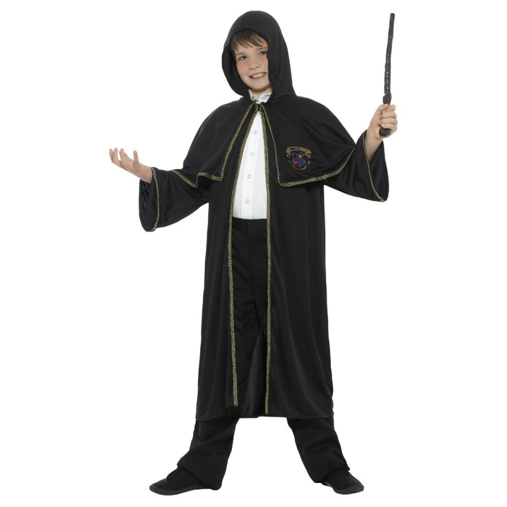 Smiffy's (10-12 Years, ) Childrens/Kids Wizard Cloak Black