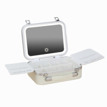 Modern Vanity Case With Wing Design Cosmetic-White