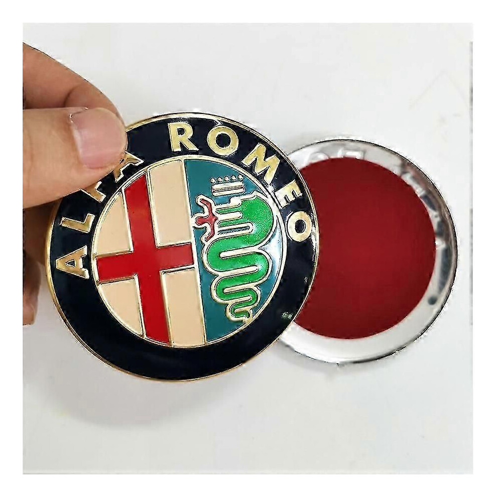 Suitable For Alfa Romeo Logo Head Cover Stickers Front And Rear Alfa Romeo-Alfa 74 Mm (Pack Of Gold 9444211468692
