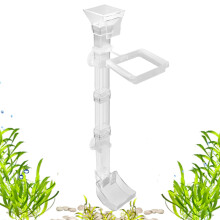Automatic Fish Food Dispenser with AntiWaste Transparent Aquarium Feeding Tube and Shrimp Tray