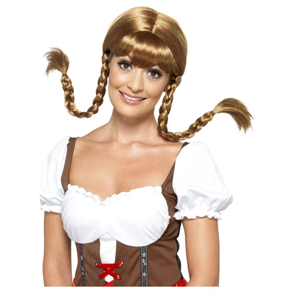 Smiffy's Womens/Ladies Bavarian Babe Plaited Wig