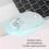 Wireless Combo Retro Round Keycap Keyboard & 1600 DPI Mouse Bluetooth Blue 11