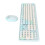 Wireless Combo Retro Round Keycap Keyboard & 1600 DPI Mouse Bluetooth Blue 1