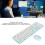 Wireless Combo Retro Round Keycap Keyboard & 1600 DPI Mouse Bluetooth Blue 4