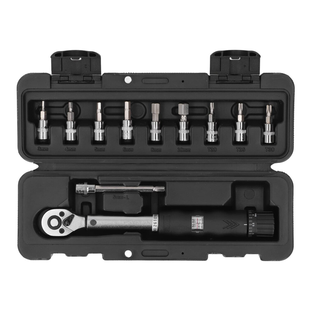 Precision Torque Wrench, Adjustable 2Â14 Nm, Bidirectional, Ergonomic Handle, 9 Socket Bits, T20 T30, Portable, For Automotive And Diy Repairs 9382693673541