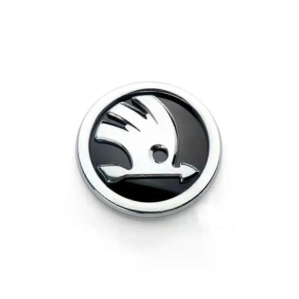 (80Mm ) Emblem Car Front Hood Badge Trunk Sticker Suitable For Skoda Octavia Rapid Kodiaq K Black 9444211461488