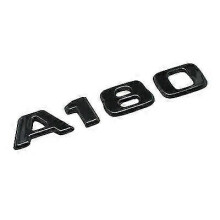 Glänzend schwarzes A180 Autobuchstaben- und Nummernschild-Emblem für die Heckklappe von Mercedes-Ben
