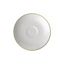 15 cm Bone China Tea Saucer with Elegant Gold Trim for Coffee and Tea Cup Pairing