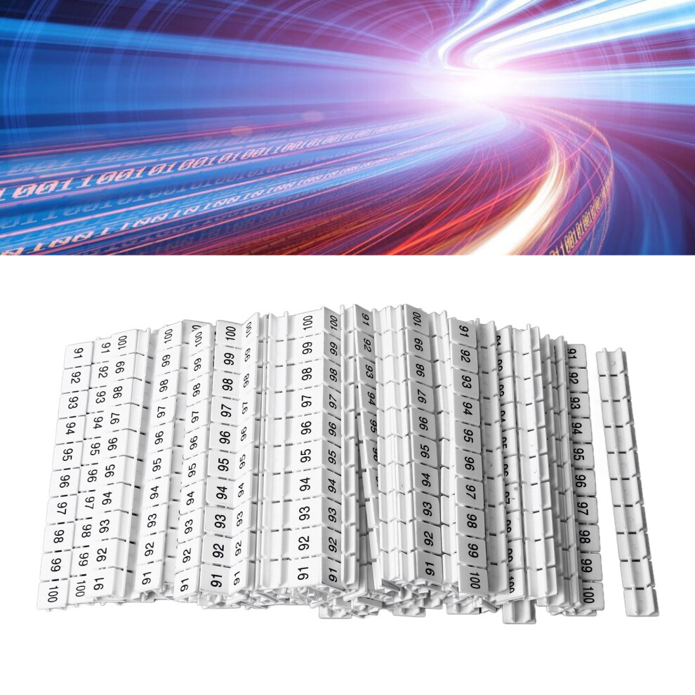 Uk10n Terminal Block Labels 100Pcs Nylon Tag Marker Bar Strip Easy Cut 4981368824995