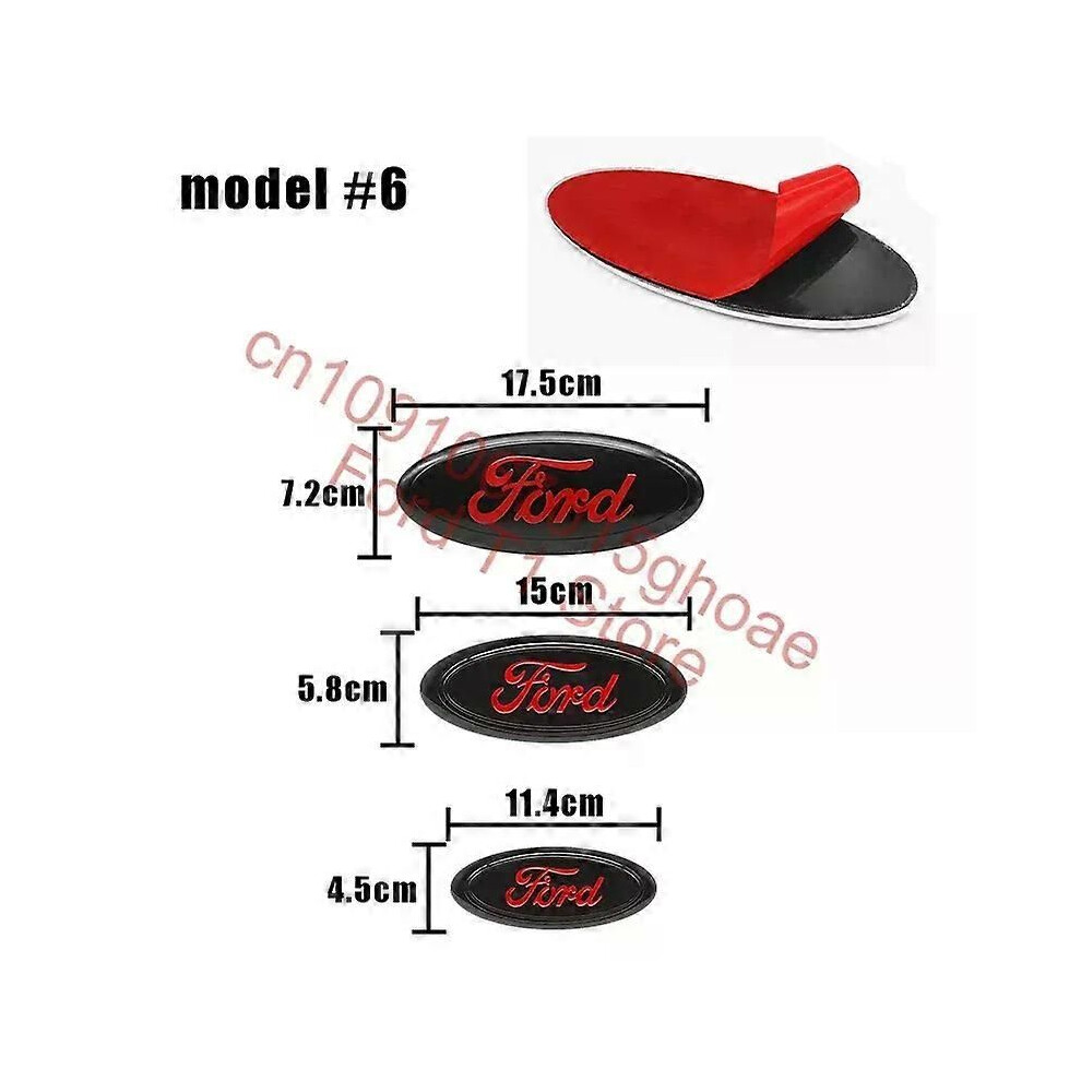(15 X 5.8 Cm, Model 6, Ford) Hood Emblem, Suitable For Fiesta, Range Rover, Focus, Mondeo, Explorer, 9444211462713
