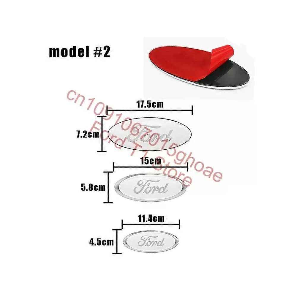(17.5 X 7.2 Cm, Model 2, Ford) Hood Emblem, Suitable For Fiesta, Range Rover, Focus, Mondeo, Explore 9444211462645