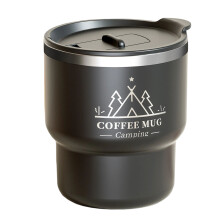 Stainless Steel Coffee Drinkware With Sealed Lid For-Black