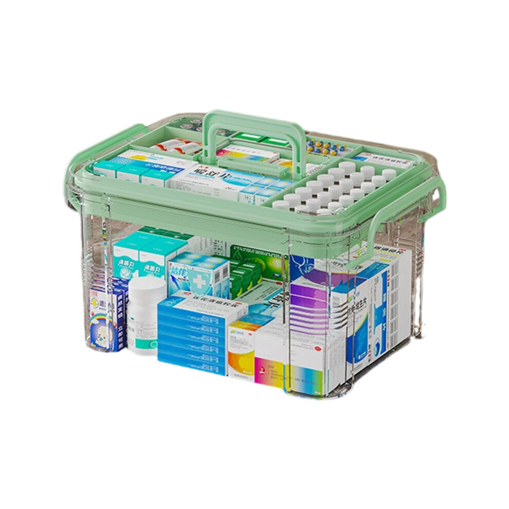 Portable Medicals Supply Organizers-m Transparent green