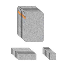 Multifunctional Felt Tableware Set of 6 Nonslip-Light Grey