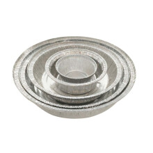 50Pack Aluminum Foil Bowls, Round Cake Pans, Disposable Aluminum Foil Baking Molds, Silver Aluminum Foil Tin Molds
