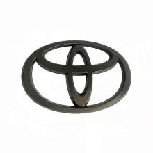 (120 x 80 mm, nero opaco) Logo 3D in ABS, compatibile con emblema Toyota, emblema anteriore e poster