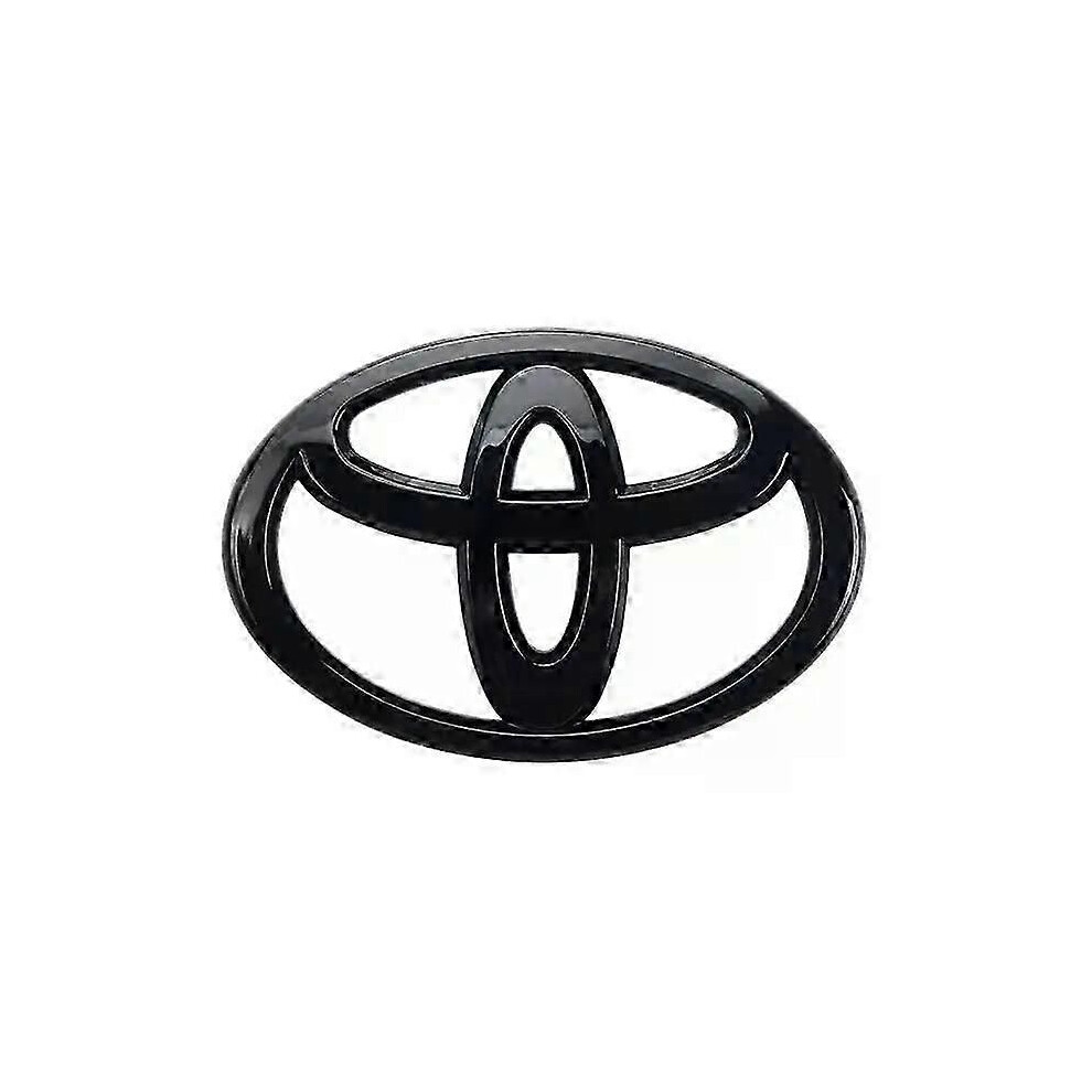 (170 X 115 Mm, Glossy ) 3D Abs Logo, Compatible With Toyota Emblem, Front And Rear Car Badge Black 9444211466070