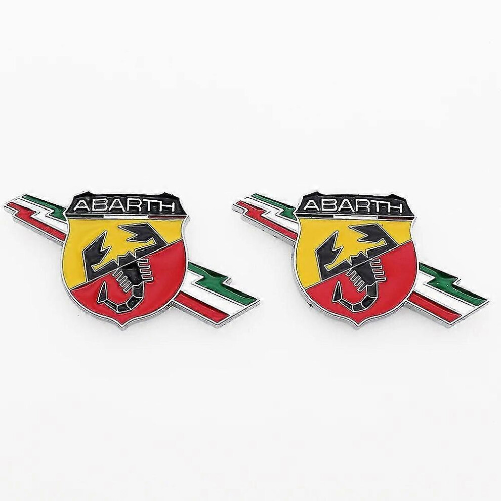 (Abarth-Dj X) 3D Metal Abarth Scorpion Logo Car Fender Side Stickers Rear Badge Creative Decoration 9444211466674