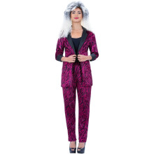 (M, Pink/Black) Smiffys Unisex Adult 80s Zebra Print Costume Suit