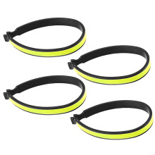 Elastic Reflective Clips For Bicycle Pants Cycling Safety Gear Visibility Nylon Adjustable Fit 2 Or 4 Pcs