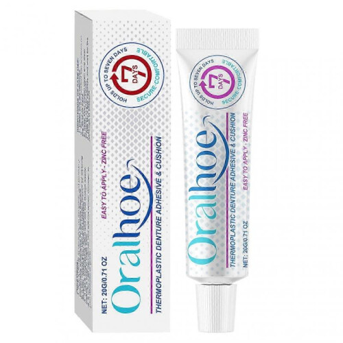 Waterproof thermoplastic denture adhesive for all-day comfort