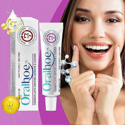 Waterproof thermoplastic denture adhesive for all-day comfort 1