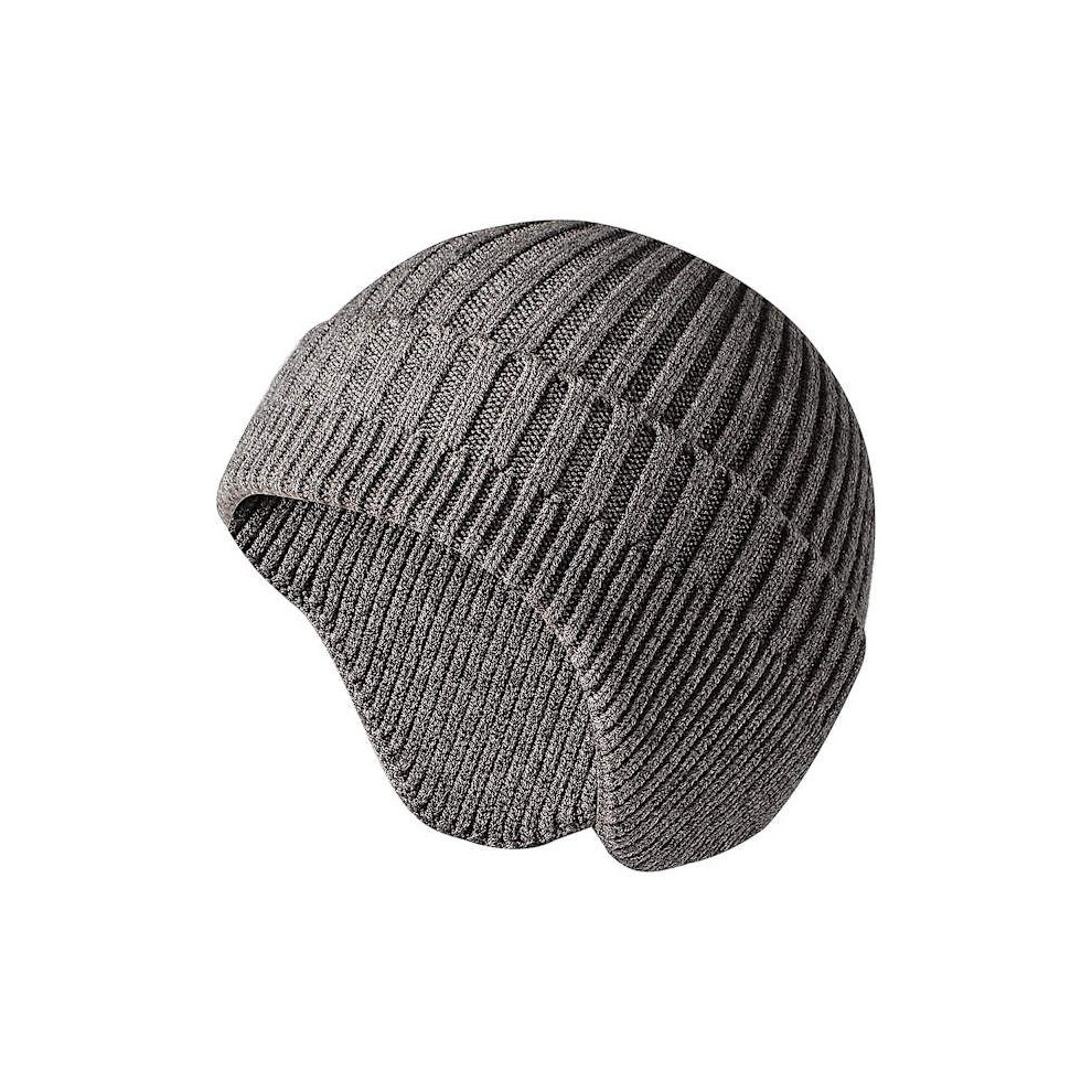 Cappello Lavorato A Maglia (Grigio) Per Uomo, Cappelli Invernali Per Donna Con Paraorecchie, Cappell-image