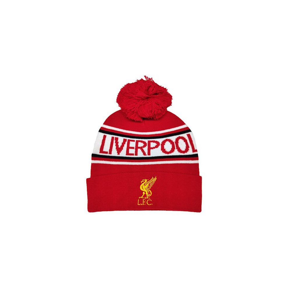 (Liverpool) Caldo Berretto Da Calcio Lavorato A Maglia Per Uomo E Donna, Berretto Da Calcio Invernal-image