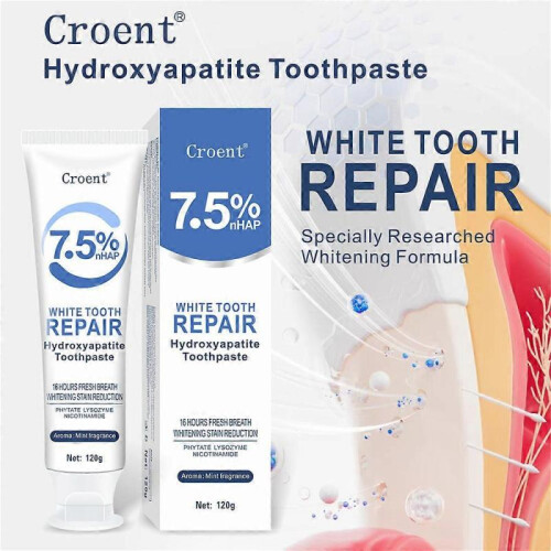 3PCS Hydroxyapatite Toothpaste for Advanced Enamel Protection, Refreshes Breath, Fluoride-Free Toothpaste for Sensitive Teeth 1