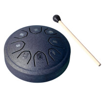4.5 Inch 8-Tone C Key Carbon Steel Tongue Drum Navy Blue for Beginners