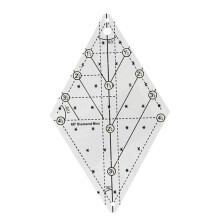 60Degree Quilting Ruler, Clear Patchwork Sewing Template, MediumSized Craft Ruler for Easy Quilting and Sewing