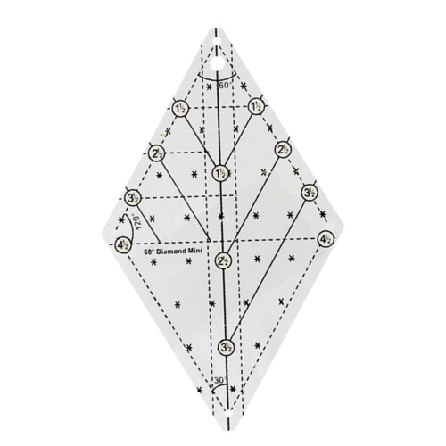 60Degree Quilting Ruler, Clear Patchwork Sewing Template, MediumSized Craft Ruler for Easy Quilting and Sewing