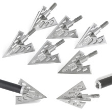 100 Grain Archery Crossbow Arrowheads Stainless Steel 3 Fixed Blades 12P S3