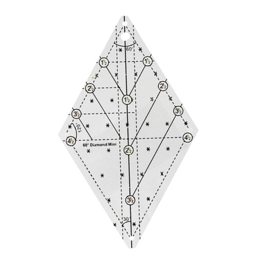 60Degree Quilting Ruler, Clear Patchwork Sewing Template, MediumSized Craft Ruler for Easy Quilting and Sewing 2