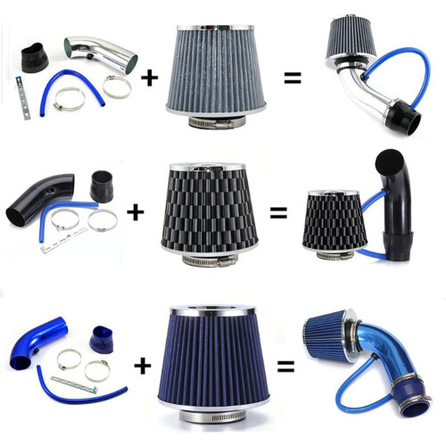 Cold Air Intake Kit for BMW E46 20012004 Compact, 76mm Performance Air Filter Boosts Engine Power 2