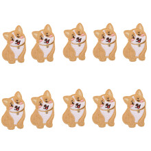 10 stuks hond borduurwerk opstrijkbare patches-knipoog puppy
