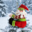 Santa Snowmans Christmas Tree Toppers Soft Textile-C 5