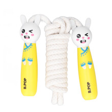 Durable And Safe Design Kids Skipping Rope Adjustable Cotton Braided Skipping Rope High Quality Wooden Handle Best Birthday Gift Idea Perfect For Kids