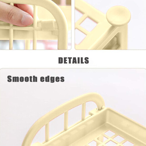 Shelf Organizer for Kitchen Bathroom Vanity, Office Desk Shelf Organizer, Double-Layer Design, Removable Easy to Clean Structure with Foldable Frame a 2