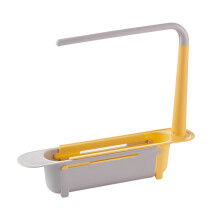 Sink Organizer for Kitchen Sink Area, Telescopic Sink Storage Rack with Ventilation And Drainage Design, Adjustable Sink Storage Rack with Quick Water