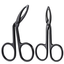 Eyebrow Scissors Set for Women Zinc Alloy Trimmer Black