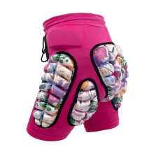 Kids Padded Shorts with Hip Protection Pads for Fall Protection, Skating Protective Gear, Batting Shorts for Cycling and Skiing, Pink, Size XL