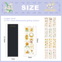 Elegante Vintage-Washi-Sticker mit Blumenmotiven, wasserfestes, transparentes PET-Papier zum Ausschneiden für Scrapbooking, Art Journaling und