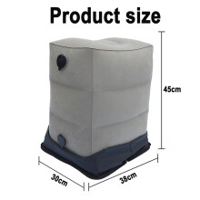 Coussin repose-pieds gonflable pour les voyages en avion, hauteur réglable, matériau doux et lavable, léger et portable.