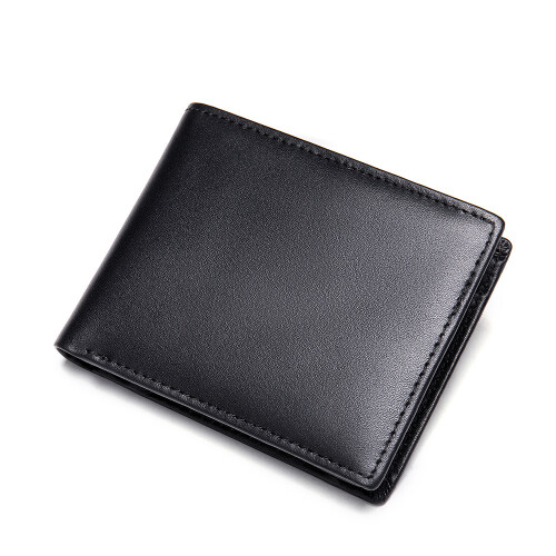 Secure Bifold Wallet, Men's Genuine Leather Wallet with RFID Blocking, Timeless Durability and Practical Design, Elegant Gift Box Provided