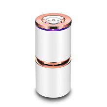 Mini Air Purifier for Cars, Backpacks & Desks, Ionizer Purification & True HEPA Filter, Portable & USB Powered, LED Night Light & Aromatherapy