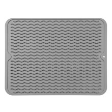 Hitzebeständige Silikon-Abtropfmatte, rutschfestes Design, lebensmittelechtes Silikon, schnelltrocknende Abtropfmatte mit effizientem Abtropfen,