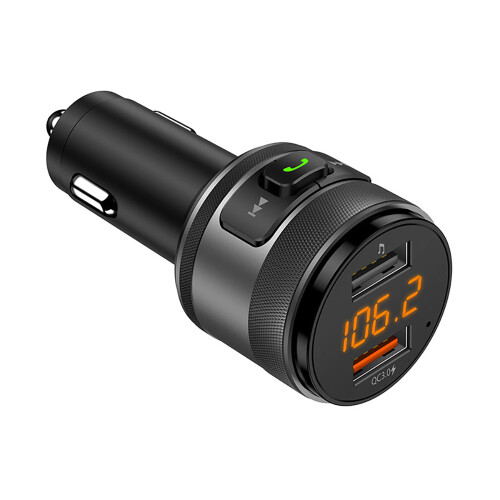 Κομψός πομπός FM Bluetooth προσαρμογέας αυτοκινήτου Crystal Clear Calls6Security Protection για iPhone, iPad, 1
