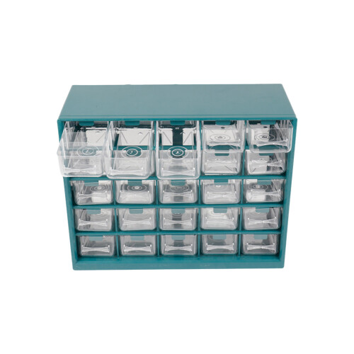 Professional Parts Keepers Clear Stacking Drawers-dark green