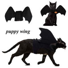 Cute Halloween Bat Wings Cat Dog Costume S/M/L with Bell Options